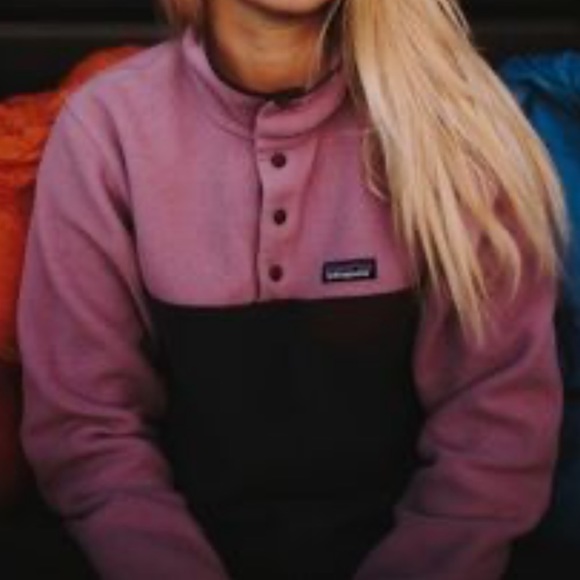 PINK/NAVY PATAGONIA SYNCHILLA comfy jacket size women’s medium - Picture 1 of 5